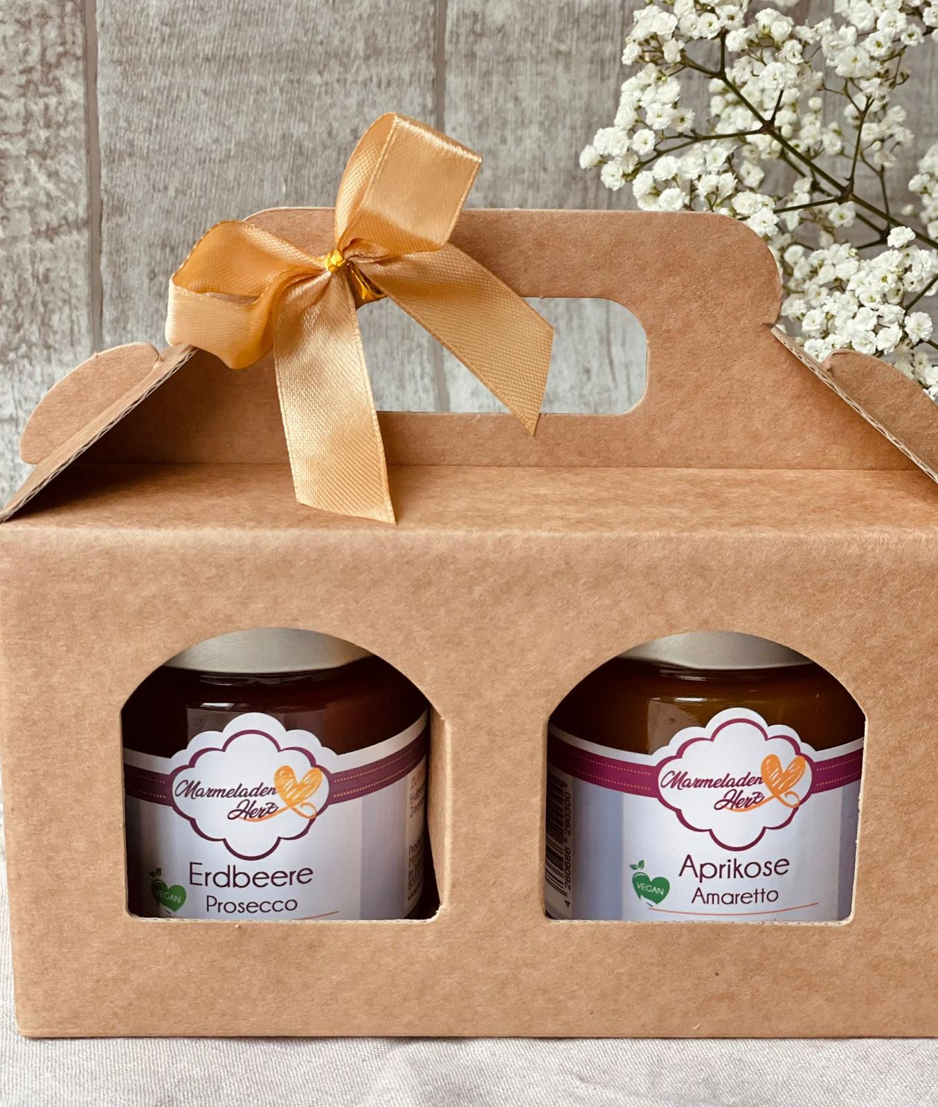 Geschenkset Marmelade Duo mit Alkohol