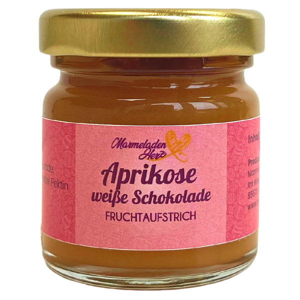 Mini Aprikose weiße Schokolade Fruchtaufstrich 40g