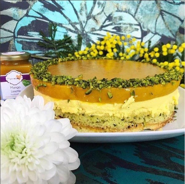 Fruchtige Mango Limetten Torte - Marmeladenherz