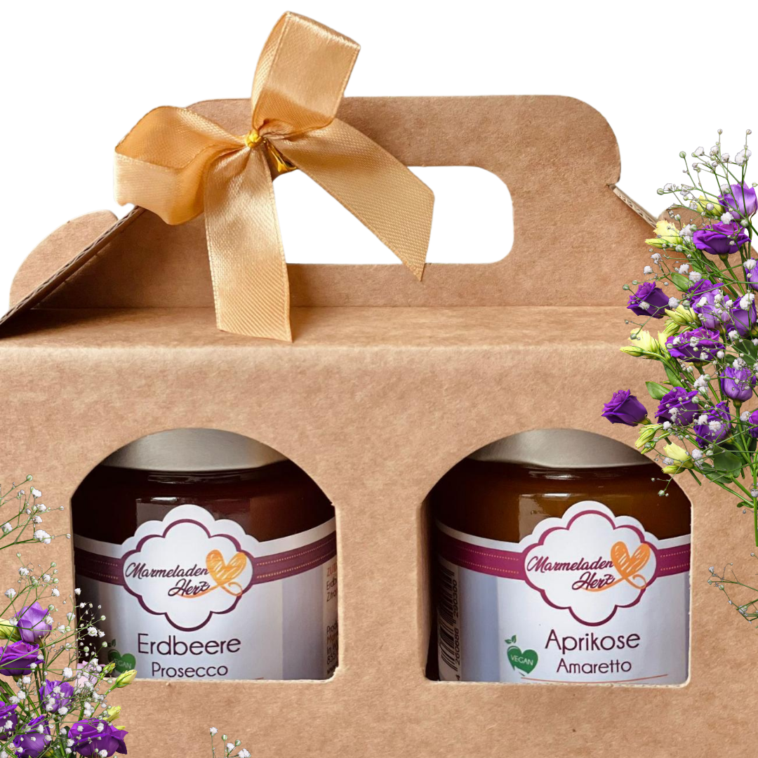 Geschenkset Marmelade Duo mit Alkohol