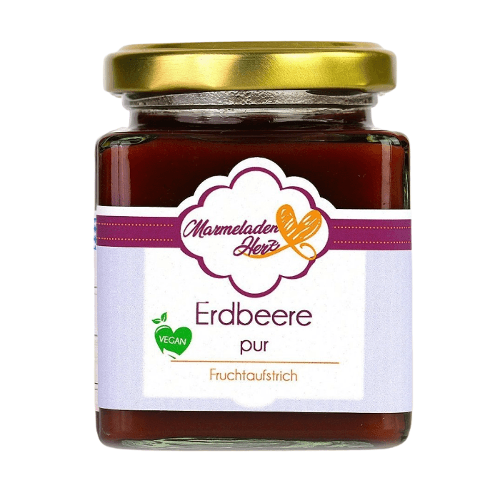 Erdbeere pur Fruchtaufstrich - Marmeladenherz