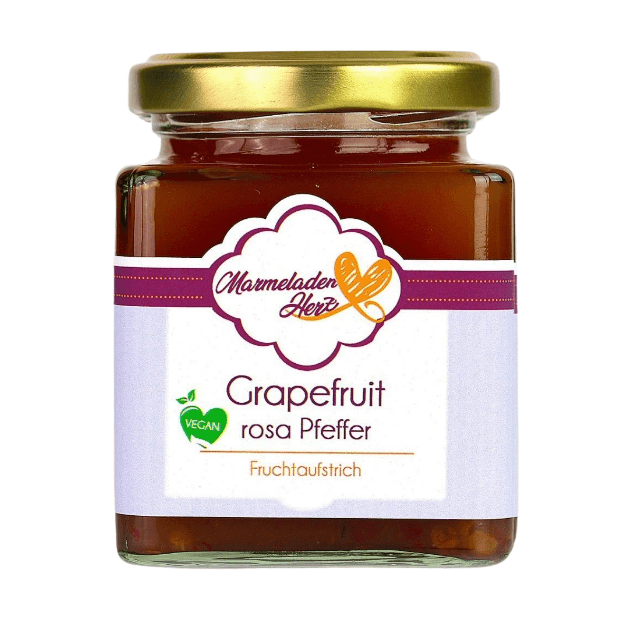 Grapefruit rosa Pfeffer Fruchtaufstrich - Marmeladenherz