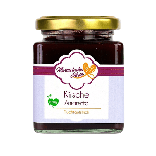 Kirsche Amaretto Fruchtaufstrich - Marmeladenherz