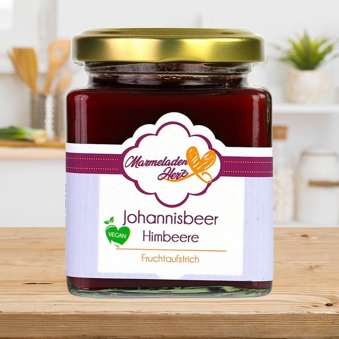 Johannisbeere Himbeere Fruchtaufstrich - Marmeladenherz