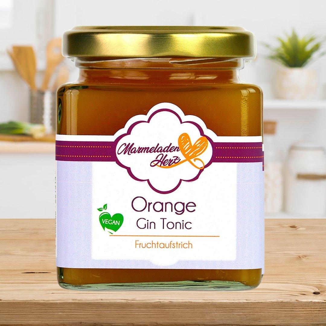 Orange Gin Tonic Fruchtaufstrich - Marmeladenherz